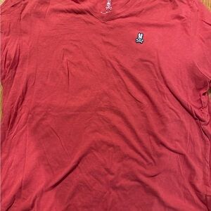 Men's psycho bunny grapefruit color vneck T-Shirt